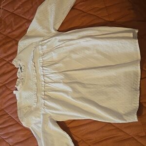 White Puff Sleeve Blouse S